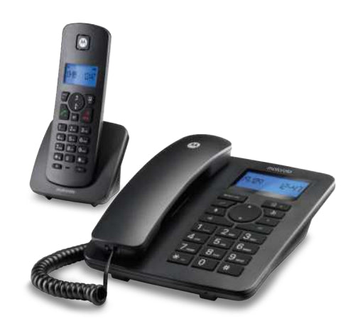 Telefone sem Fios MOTOROLA C4201 Telefono Combo Fijo + DECT Preto