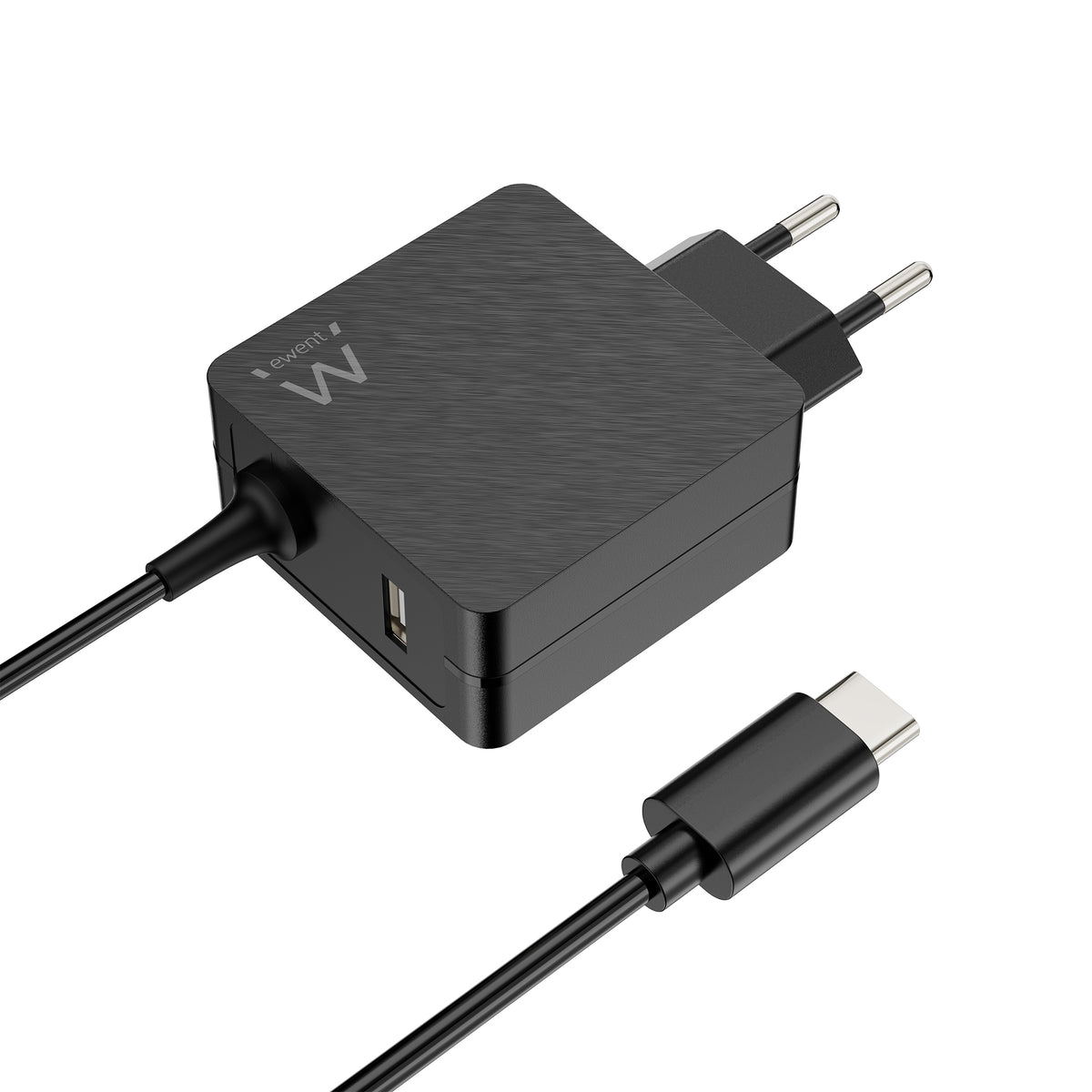 EWENT Carregador USB-C PD 45W +Puerto usb-A