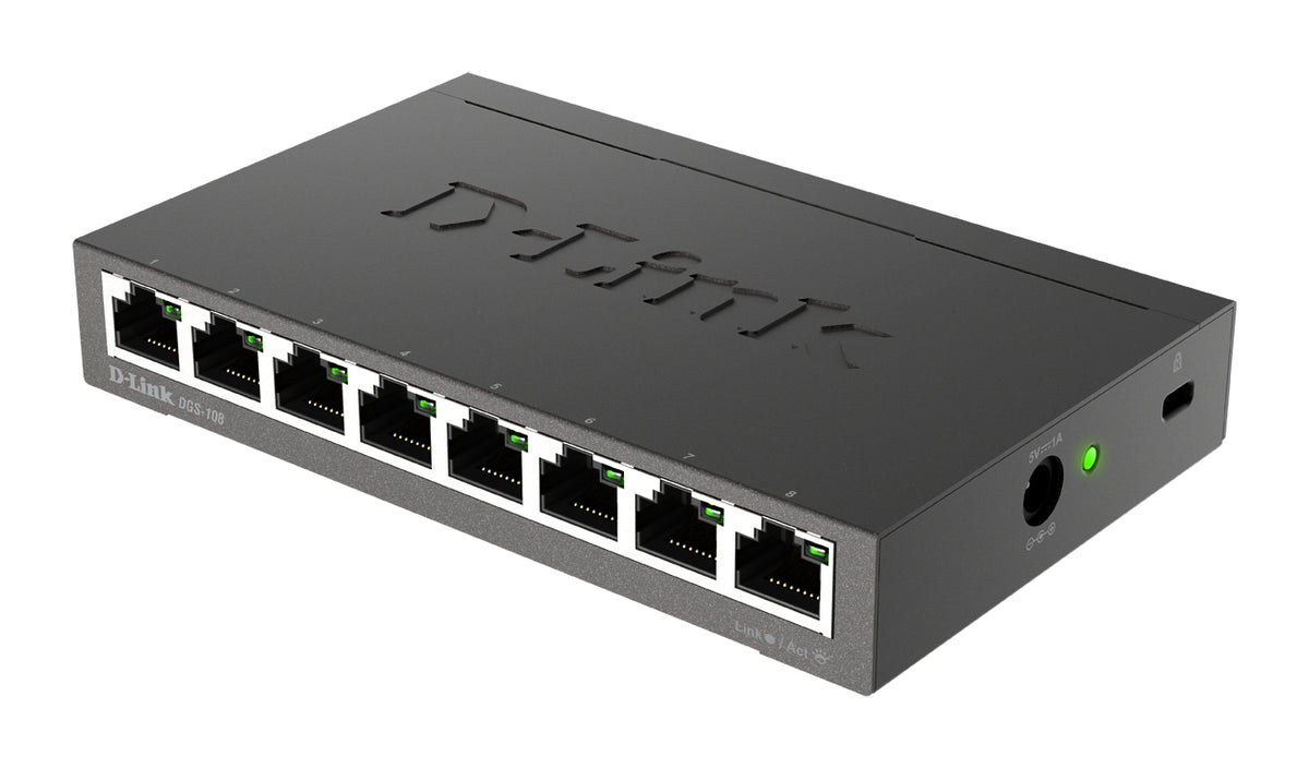Switch de Rede D-Link DGS-108 8xGB Metal - imagem 5