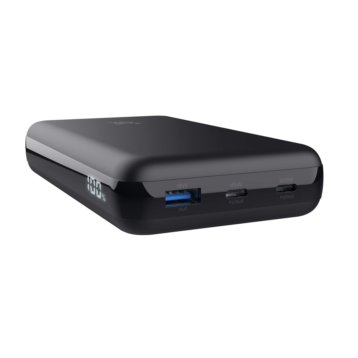 bateria Externa/Powerbank Trust Laro 20000mAh/ 100W/ preta/ Compatível com Portátiles