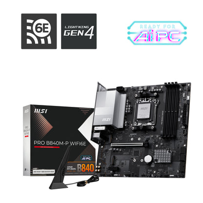 MSI Placa Base PRO B840M-P WIFI6E DDR5 mATX - imagem 14