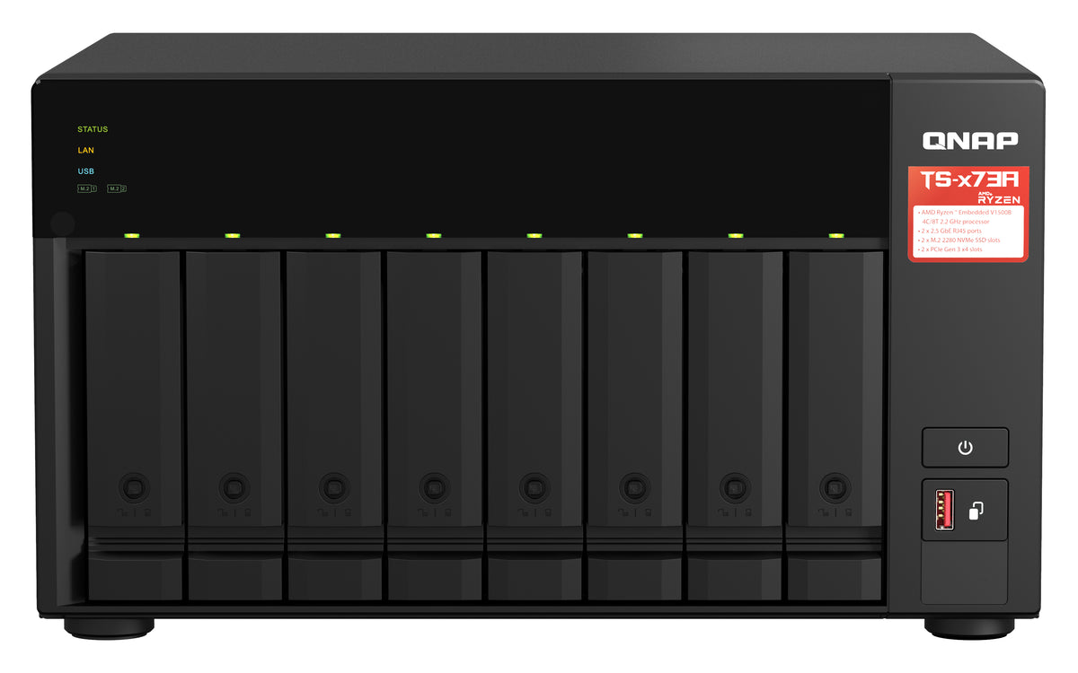 NAS QNAP TS-873A/ 8 Bahías 3.5"- 2.5"/ 8GB DDR4/ Formato Torre