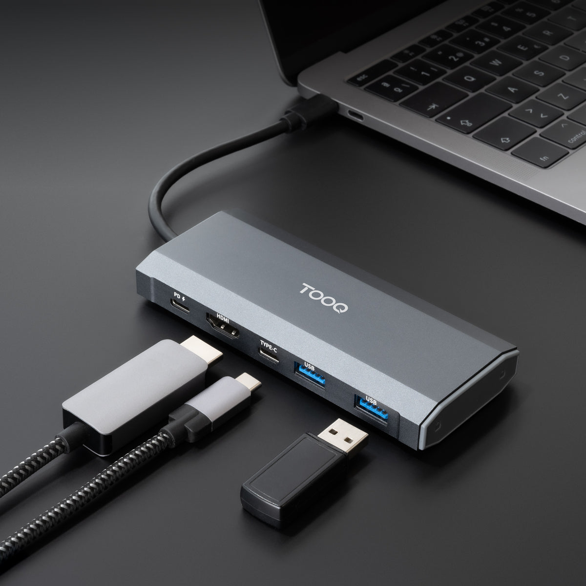 Caixa para Disco Tooq Caja Externa+HUB M.2 NGFF/NVMe USB3.2 Gen2 - imagem 6