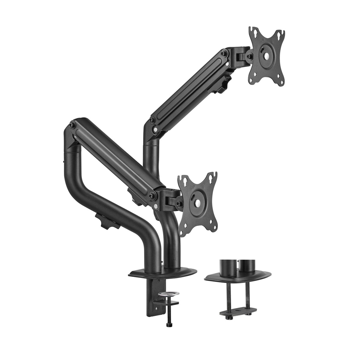 Suporte de mesa para 2 monitores Aisens DT32TSR-141/ Girar/Inclinar/Amarrar 8kg