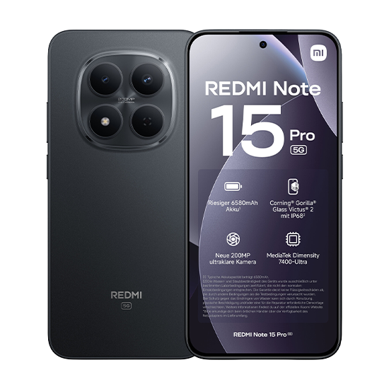 Xiaomi Redmi Note 15 Pro 5G Dual Sim 8GB RAM 256GB - Black