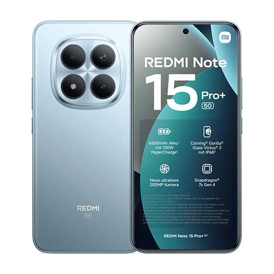 Xiaomi Redmi Note 15 Pro+ 5G Dual Sim 12GB RAM 512GB - Glacier Blue