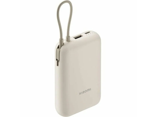 Powerbank xiaomi 10000mah com cabo integrado bege bhr9072gl