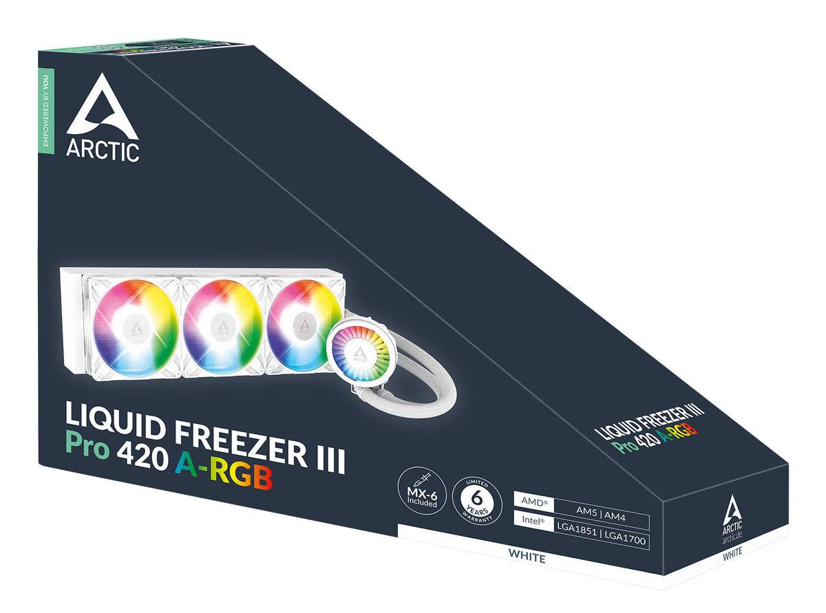 Sistema de Refrigeración Líquida Arctic Liquid Freezer III Pro 420 A-RGB/ branco