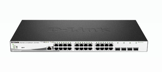 Switch de Rede D-Link DGS-1210-28MP/E 24xGb PoE+ 4xSFP Com