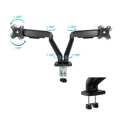 Suporte de Monitor Tooq DB5132TNR-B mesa 2 brazos 17"-32" - imagem 7