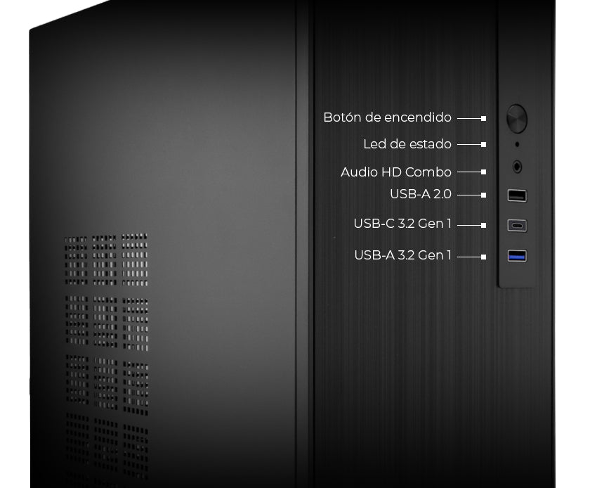 Caixa de Computador CoolBox Caja MATX M460 USB-C 3.2 GEN1 500W - imagem 8
