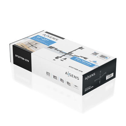 Suporte de mesa para 4 monitores de TV Aisens DT27TSR-379/ giratório, inclinável / 8kg