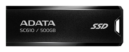 Disco SSD ADATA SC610 Externo 500GB USB 3.2 Gen2 Preto