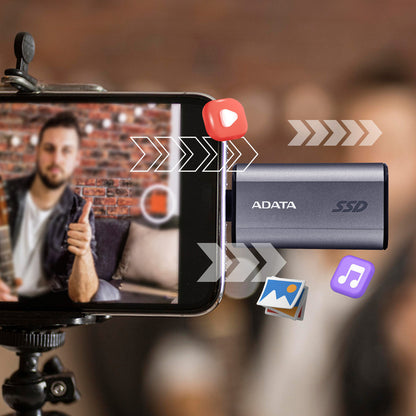Disco SSD ADATA SC750 Externo 2TB USB 3.2 Gen2 cinzento - imagem 231