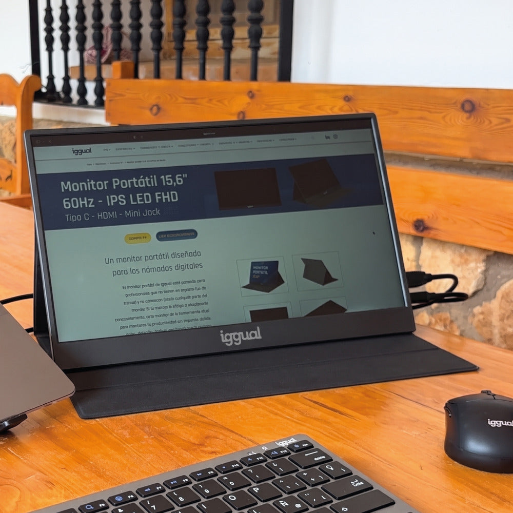 Monitor iggual Portátil 15,6" IPS FHD USB-C Bolsa - imagem 10