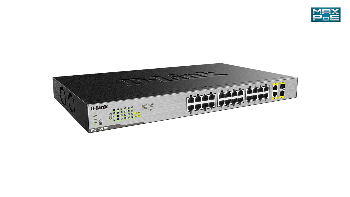 Switch de Rede D-Link DGS-1026MP 24xGB PoE+ 2xSFP - imagem 6