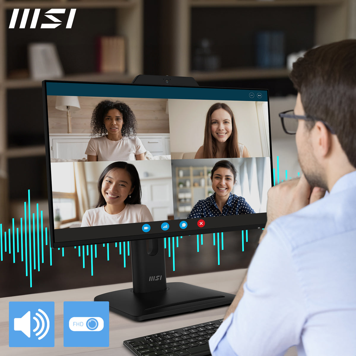 Monitor MSI MP242PMG 23.8" IPS 120h DP Wcam MM AA - imagem 7