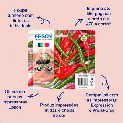 Epson Ink 503 / C13T09Q64010 BK,C,M,e Multipack