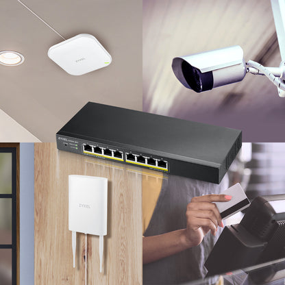 Switch de Rede ZyXEL GS1915-8EP Smart 8xGbE PoE 60W Nebula - imagem 11