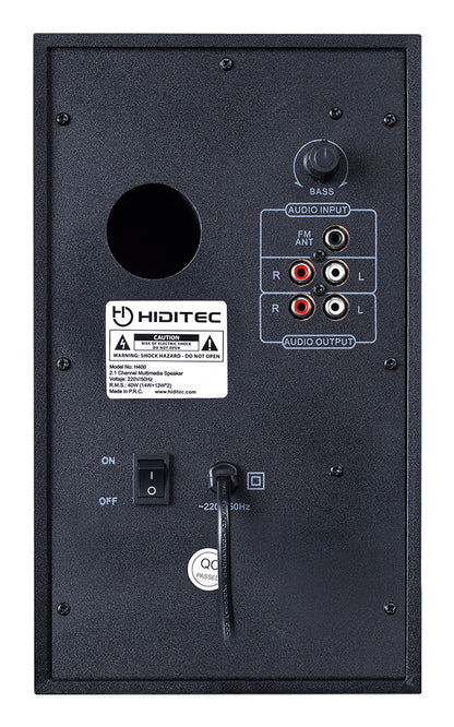 Coluna Hiditec 2.1 H400 DARK EDITION - imagem 7