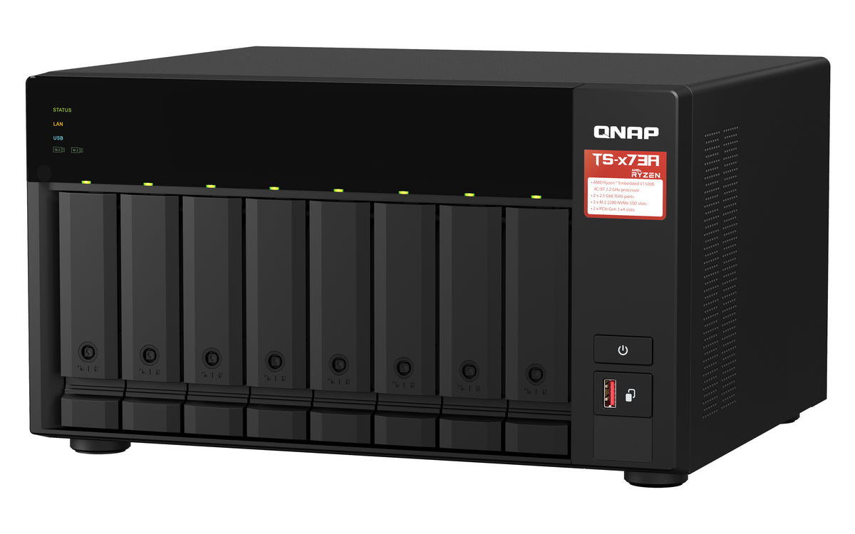 NAS QNAP TS-873A/ 8 Bahías 3.5"- 2.5"/ 8GB DDR4/ Formato Torre