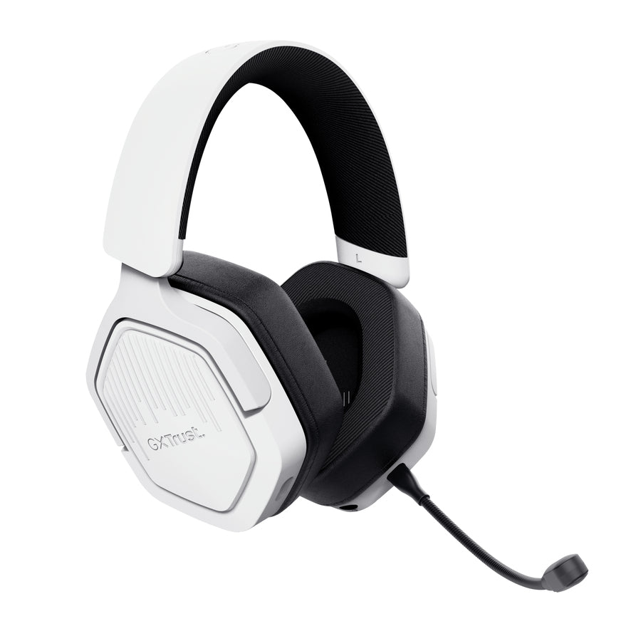 Auscultadores Gaming sem fios com microfone Trust Gaming GXT 493PS Carus PS5/ Jack 3.5/ Bluetooth/ branco