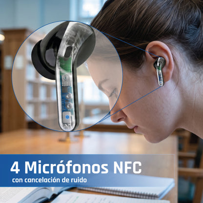 Auscultadores iggual auscultadores Sem Fios TWS Bluetooth negr - imagem 8