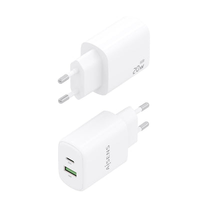 Carregador Aisens GaN 20W USB-C PD 3.0 USB-A QC3.0 - imagem 4