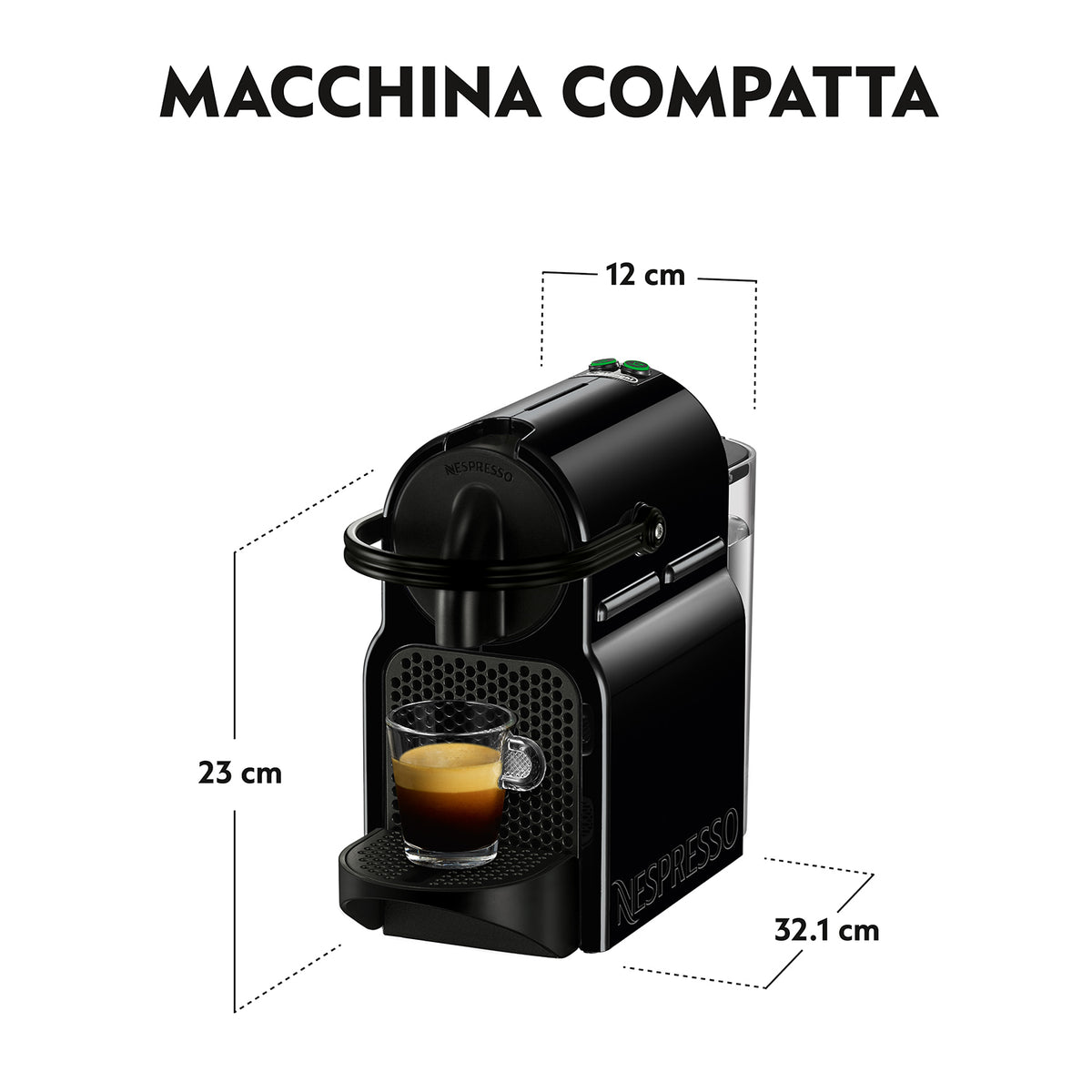 Máquina de Café De’Longhi Inissia Aeroccino / EN80.BAE preto - imagem 2
