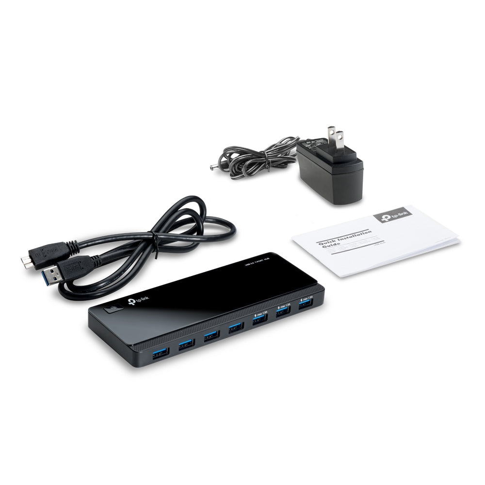 Hub USB 3.0 TP-Link UH700/ 7xUSB/ 1xMicroUSB DC/ preto