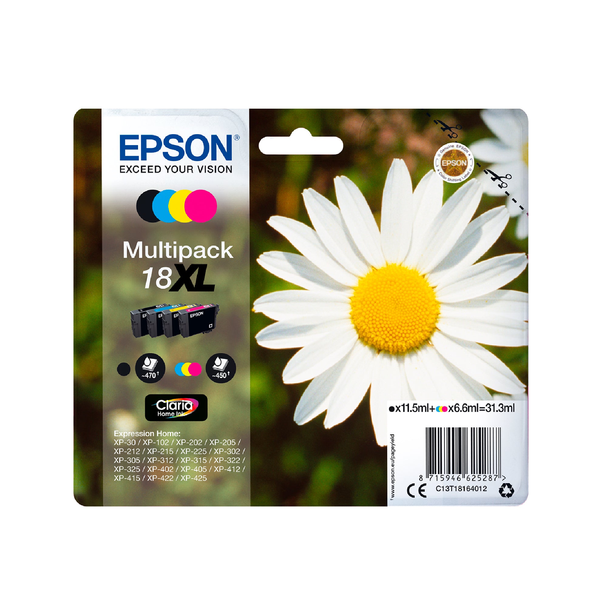 Epson Ink 18 / C13T18064012 BK,C,M,e Multipack