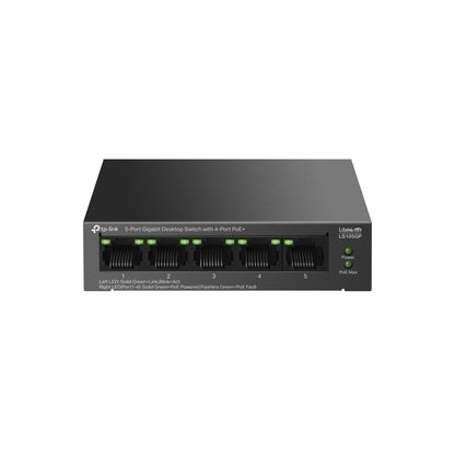 Switch de Rede TP-Link LS105GP 4xGb PoE+ 1xGb 65w