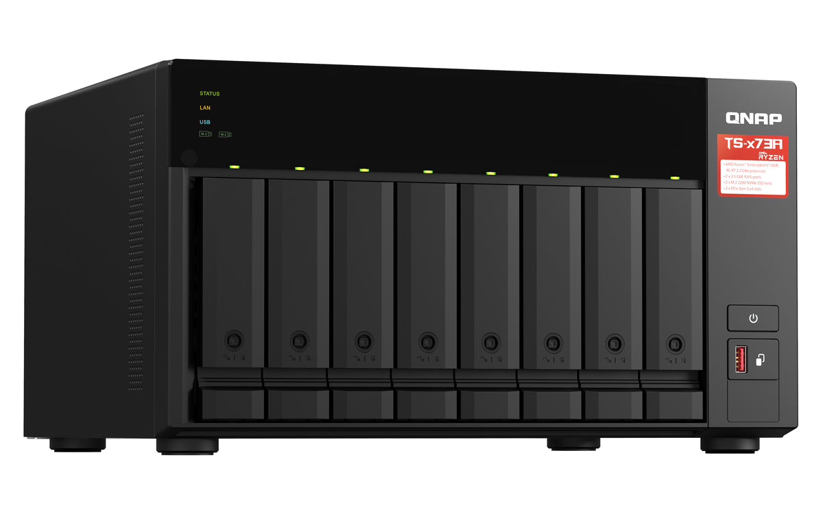 NAS QNAP TS-873A/ 8 Bahías 3.5"- 2.5"/ 8GB DDR4/ Formato Torre