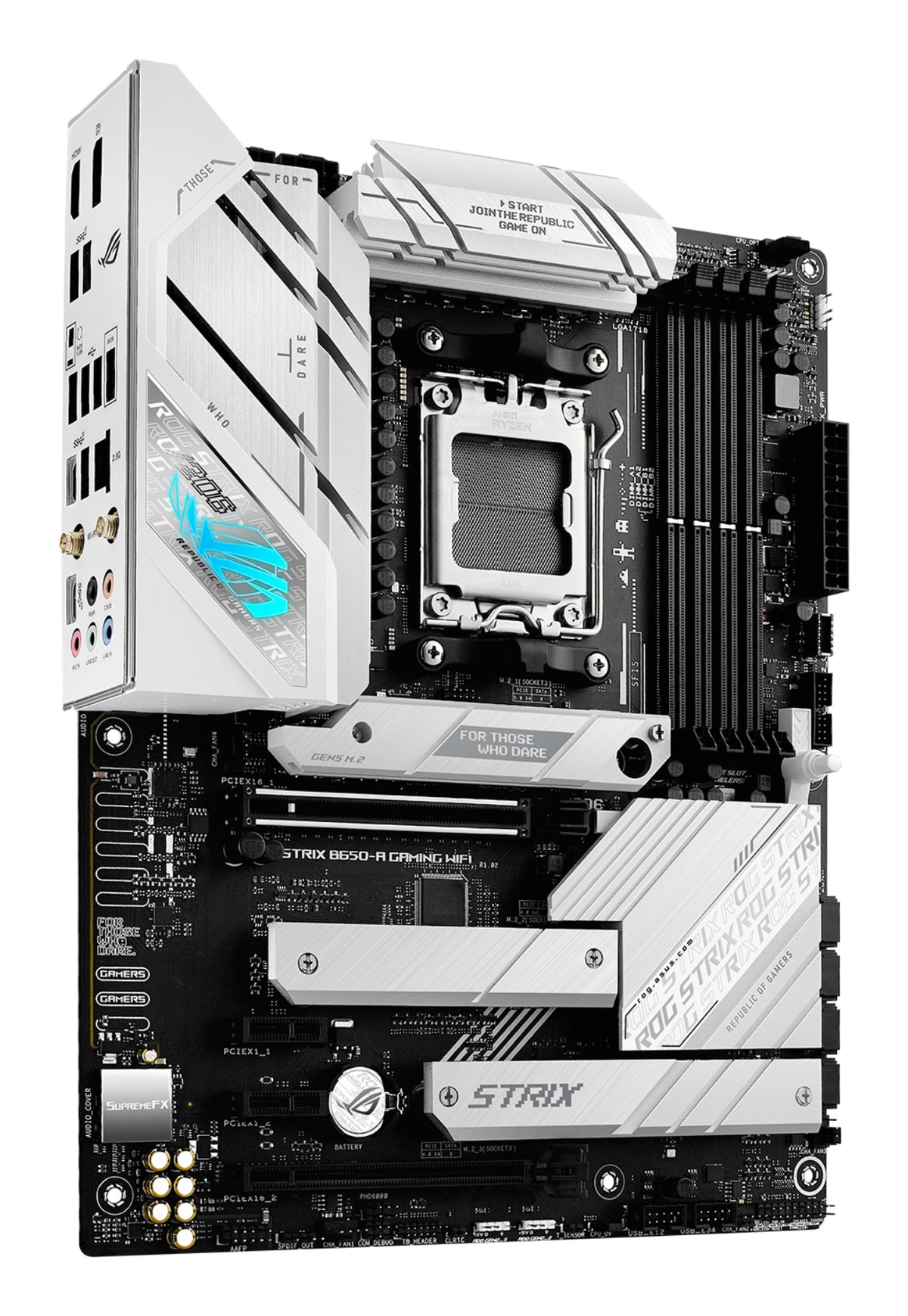 Placa-mãe ASUS ROG STRIX B650-A de jogos WIFI / 90MB1BP0-M0EAY0 preto, prateado - imagem 6