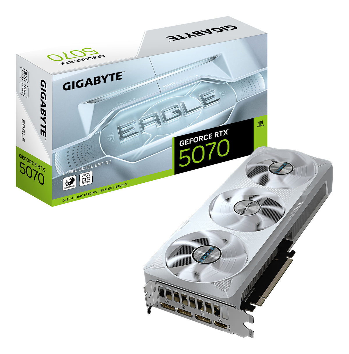 Placa gráfica Gigabyte VGA NVIDIA RTX 5070 EAGLE ICE OC 12 DDR7 - imagem 4