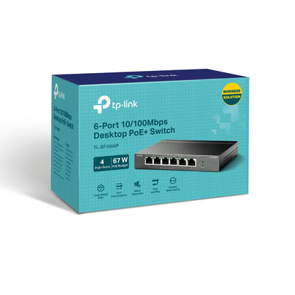 TP-Link TL-SF1006P Switch PoE de 6 portas/ RJ-45 10/100