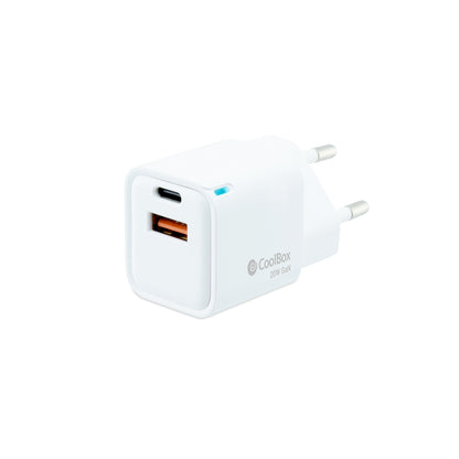 Coolbox Carregador Gan 20W USB-C/USB-A Parede