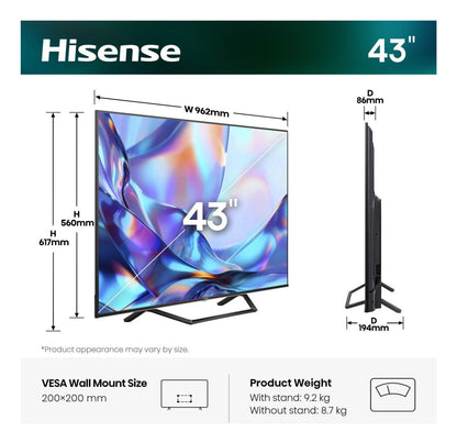 Televisão Hisense 43A7DS - Hisense