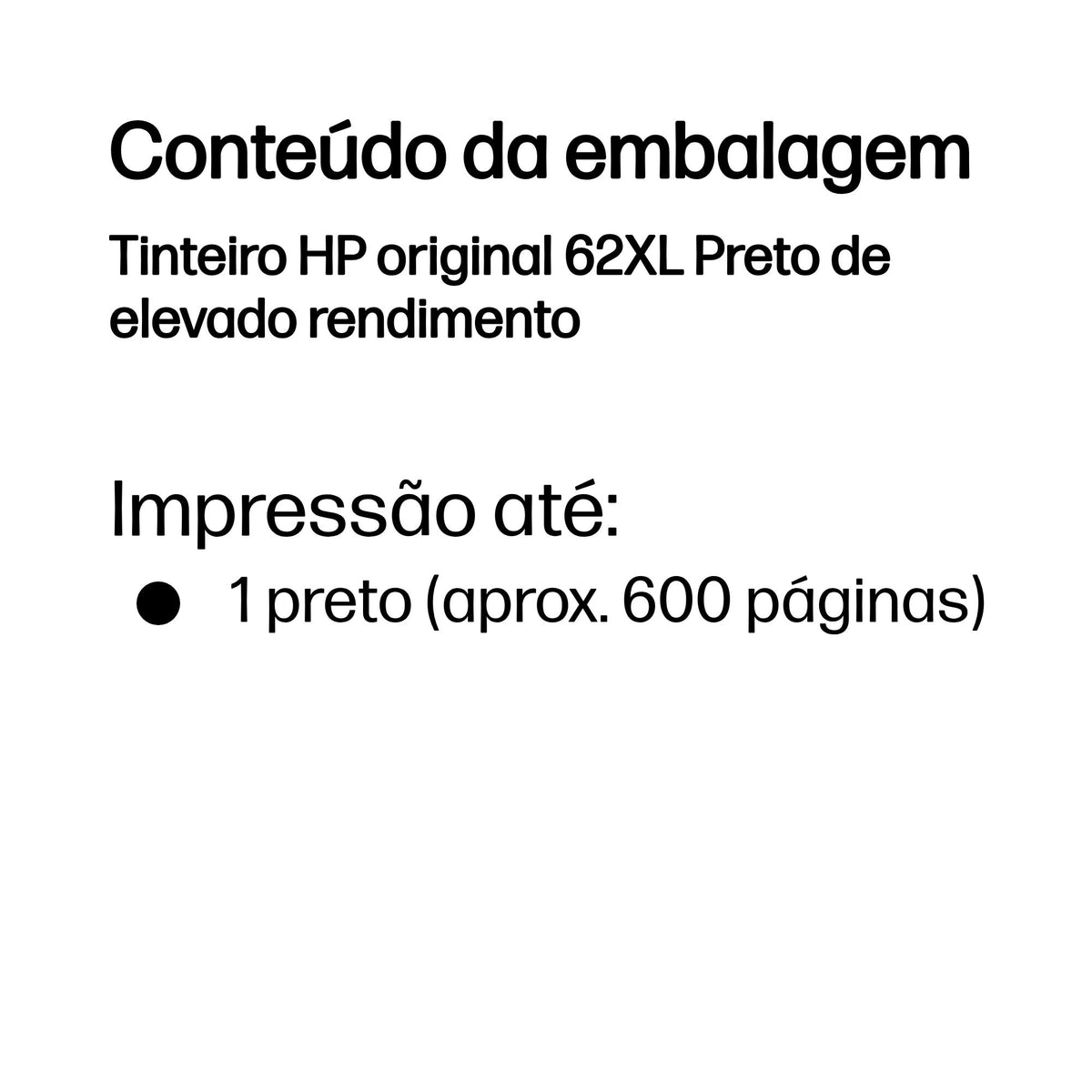HP Ink 62XL / C2P05AE preto XL - imagem 4