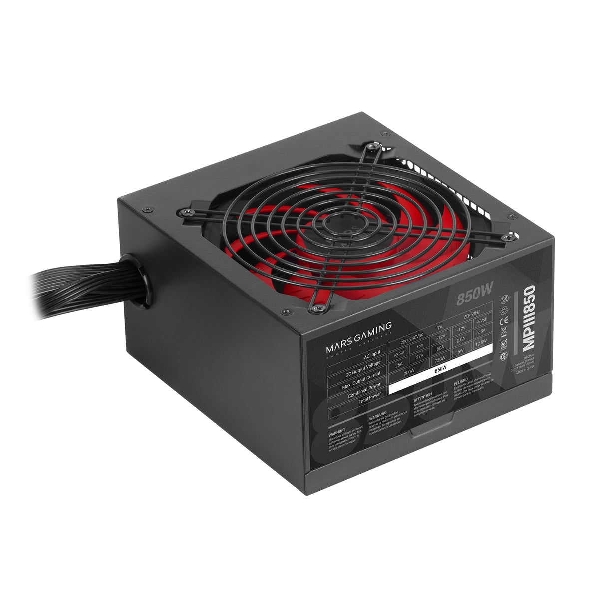 Fonte de Alimentação MARS Gaming MPIII 850W, 85% EF, SMD SILENT - imagem 5
