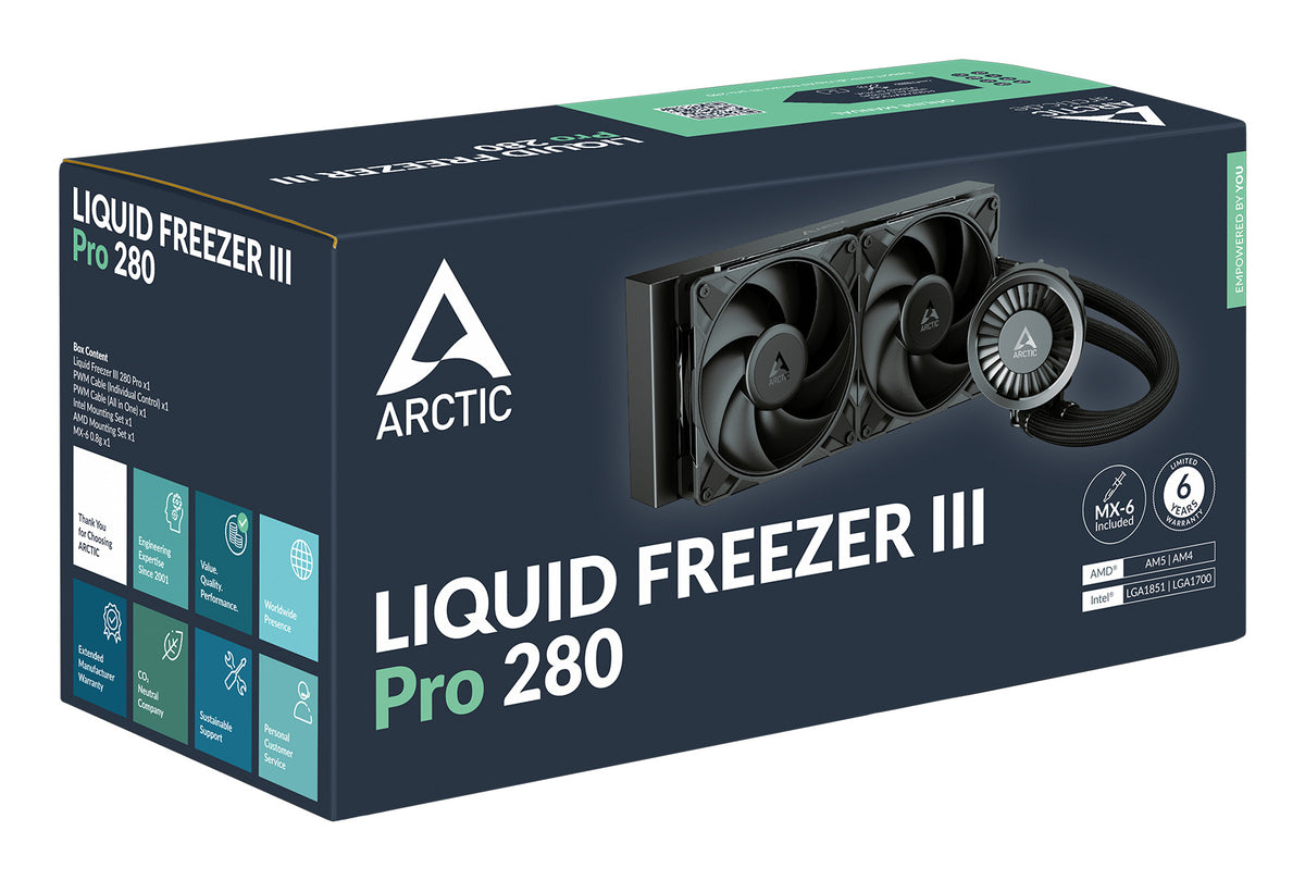 Arctic Liquid Freezer III Pro 280/ Preto Sistema de Arrefecimento Líquido