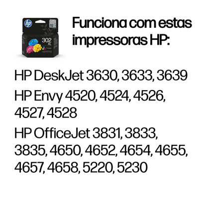 HP Ink 302XL / F6U67AE C,M,e XL - imagem 3