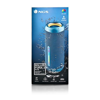 Coluna NGS RollerFuria2 BT Rgb IP67 Azul 30W - imagem 9