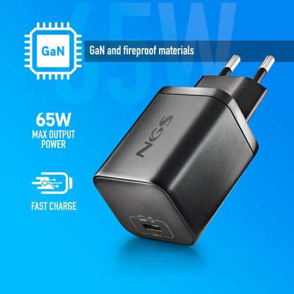 Carregador para Portátil NGS PACK CARGA USBC 65W+CABL 1,5M+5 CLAVIJ HP - imagem 22