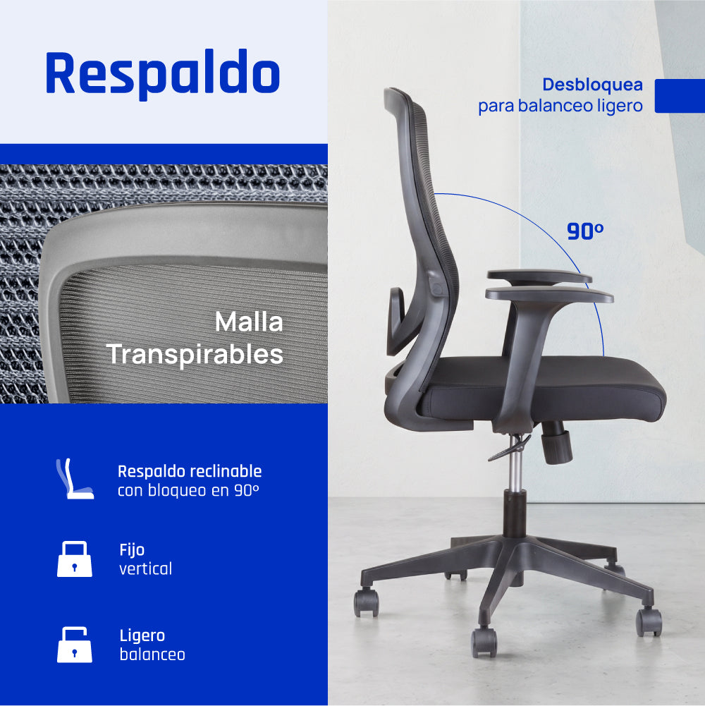 Cadeira iggual Silla oficina Ergoline EN1335 150kg - imagem 8