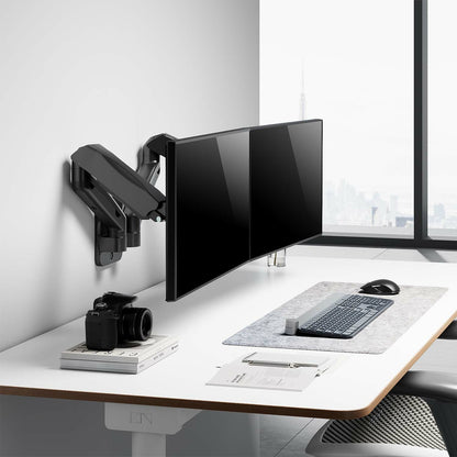 Suporte de parede para 2 monitores ou TV Aisens WT32TSR-225/ giratória/ inclinável/ ligada 9kg