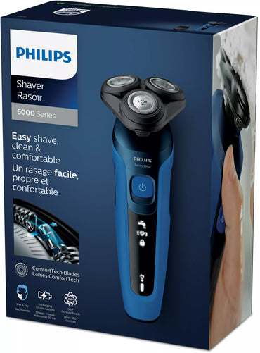 Máquina de Barbear Philips Série 5000 / S5466/17 preto, azul Standard - imagem 2