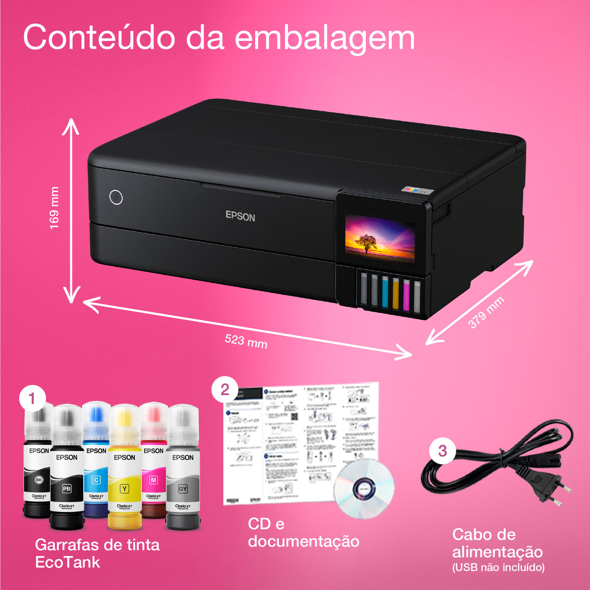 Impressora multifunções Epson Ecotank ET-8550 - imagem 15