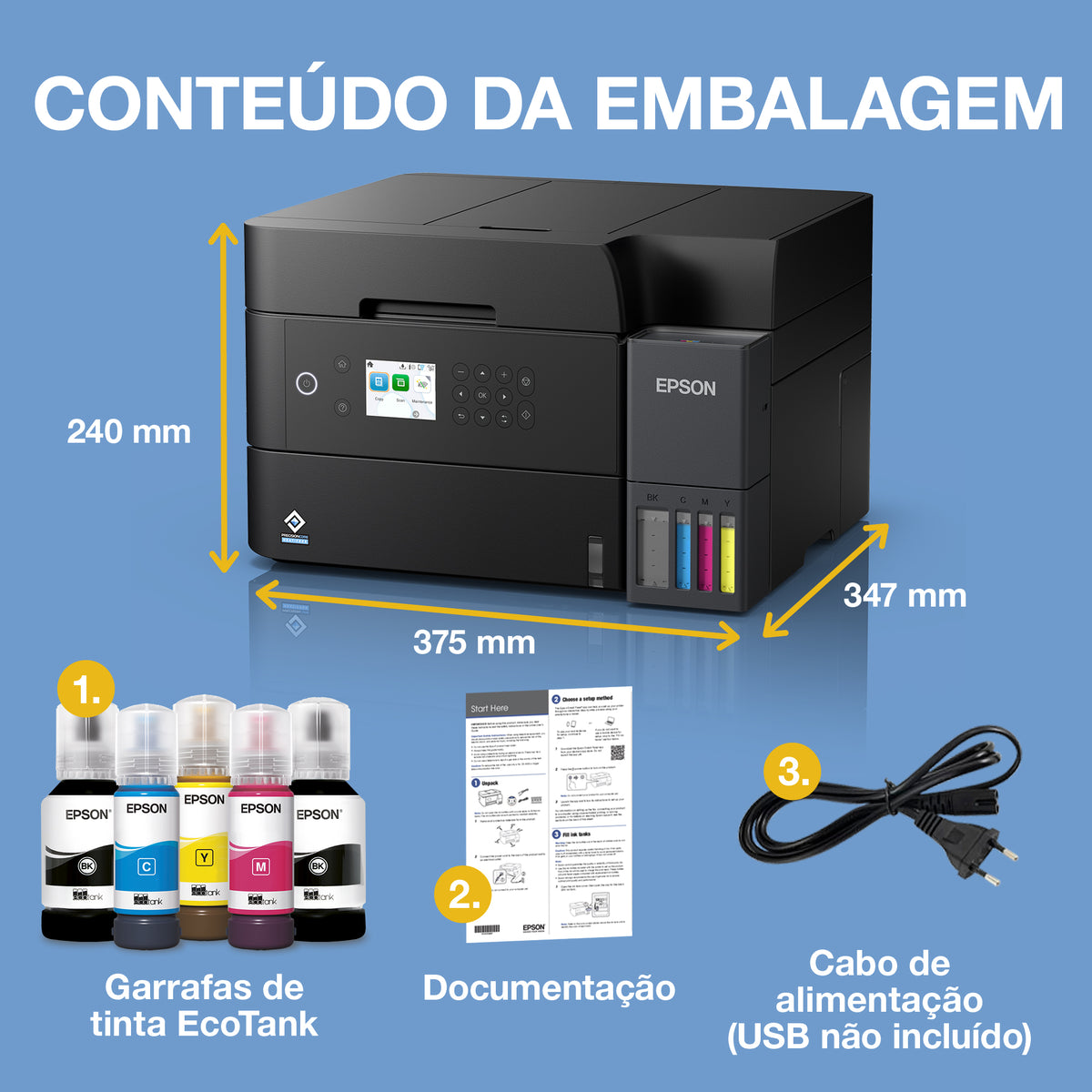 Impressora multifunções Epson Multifunções Ecotank ET-3950 - imagem 13