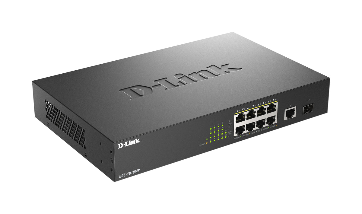 Switch de Rede D-Link DGS-1010MP/E 8xG PoE 1xG Up 1xG SFP - imagem 4